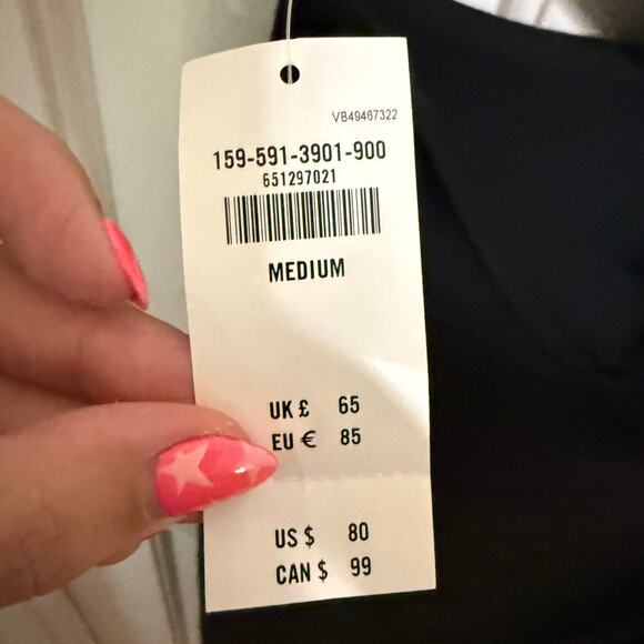 Abercrombie & Fitch Knot Front Halter Cut Out Maxi Dress Black Size Medium NEW - Picture 6 of 7